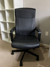 Black IKEA MILLBERGET swivel office chair