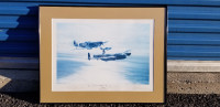 Memorial Flight WW2  British fighter bomber planes signed print