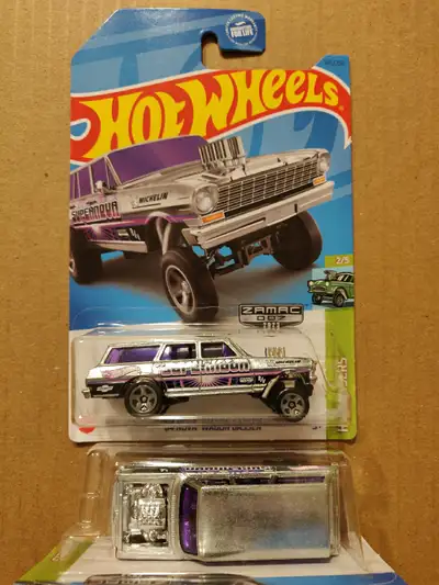 New Hot Wheels Mainline Zamac 1964 Chevrolet Nova Wagon Gasser 1/64 diecast car $5 ea.