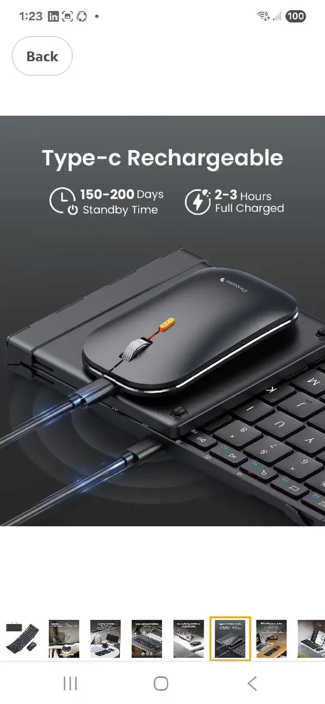Wireless Foldable Keyboard & Mouse64186403841410123