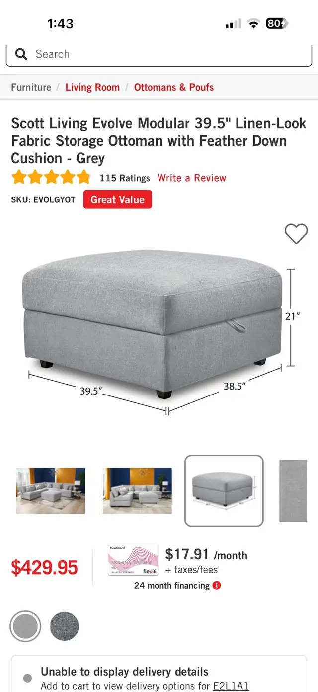 Scott Living Evolve Modular Sectional Sofa in Couches & Futons in Bedford - Image 6