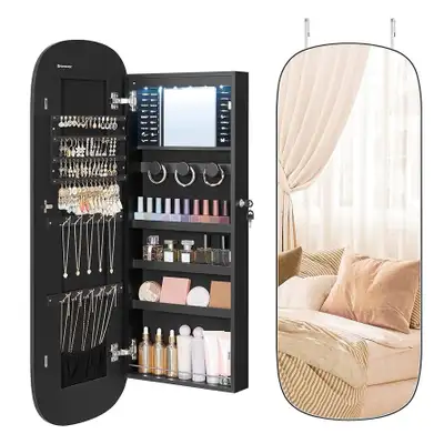 Jewelry Organizer, LED Jewelry Cabinet Wall/Door Mounted, View more