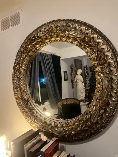 Round large wall, mirror, and browsed, View more