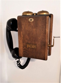 antique telephone mural northen 1940