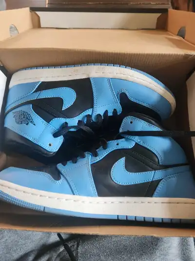 air Jordan 1 mid blue black white (price negotiable), View more