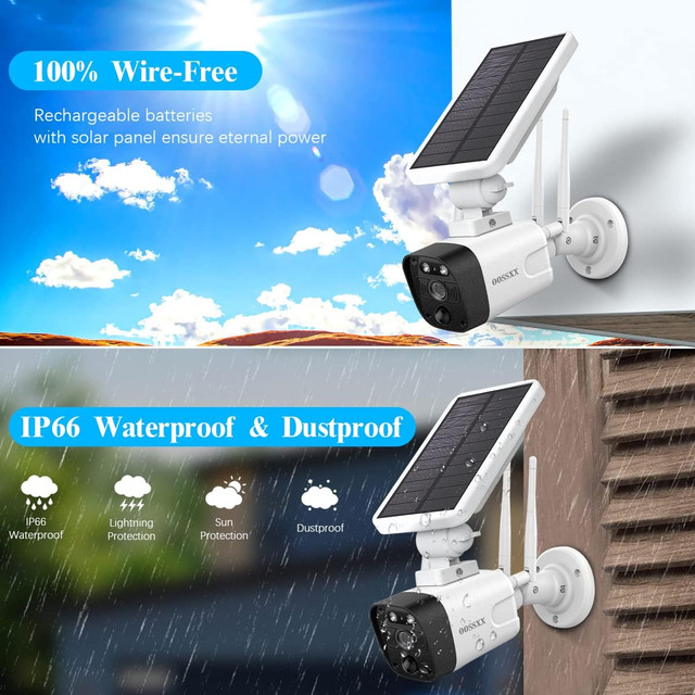 (100% Wire-Free Wireless Solar Cameras) 2-Way Audio, Solar Batte in Outdoor Tools & Storage in Mississauga / Peel Region - Image 2