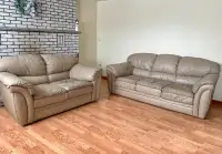 Leather Couch + Love Seat