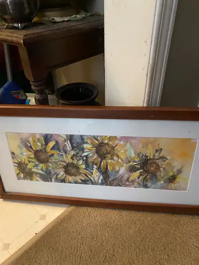 A vivid display of colours in this wonderful original one of a kind watercolour by artist Carolyn Jo...