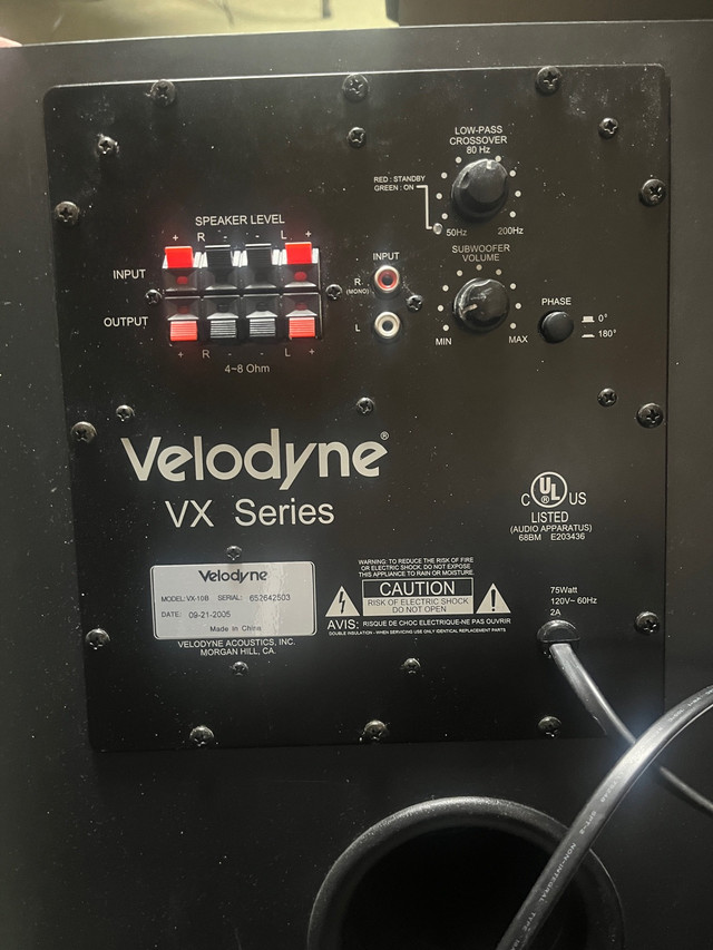 Velodyn VX-10B sub in General Electronics in La Ronge - Image 3