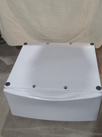 Base with drawer for front load washer machine