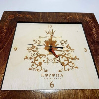 Laser cut and custom engraved personalized wooden clocks