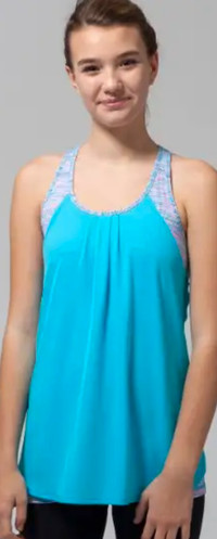 LULULEMON - Girls 12 Ivivva Double Dutch Tank - Blue