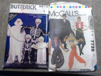 Adult Hallowe'en costume sewing patterns.  $2 each/both $3.