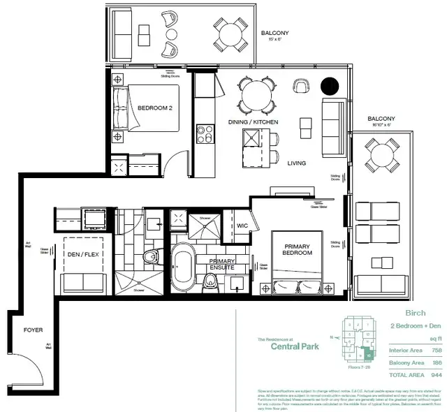 Modern 2+Den Condo for Rent | Bayview Village | Steps to Subway in Long Term Rentals in City of Toronto - Image 11