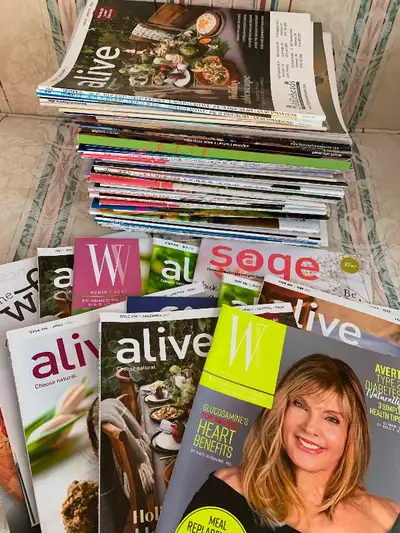 Magazines (40) : mainly Health & some cooking :Entire family, View more