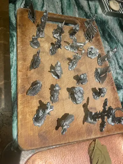 set of 24 pewter figurines, View more