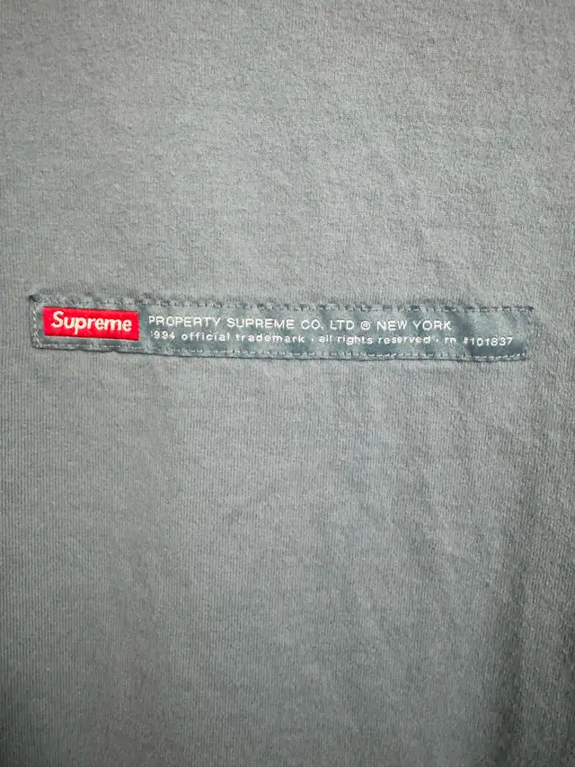Supreme Property Label Short Sleeve Top ‘Light Slate’ (XL mens) in Men's in City of Toronto - Image 3