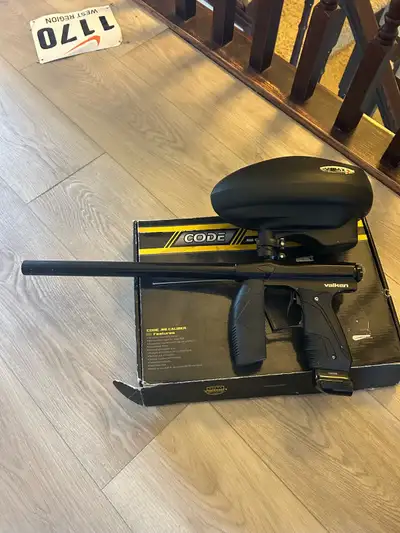 Valken code paintball marker and electric hopper, View more
