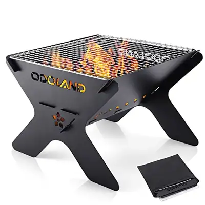(New)Odoland Camping Fire Pit, Portable Fire Pit for Camping, 2, View more