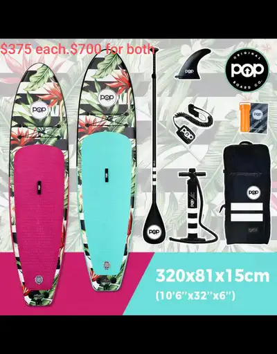 POP 10'6 Royal Hawaiian pink(mint) /BlackInflatable S, View more