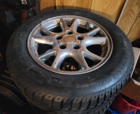 5x120 16" oem rims with like new snow tires