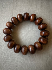 Exotic Dalbergia wood beaded bracelet