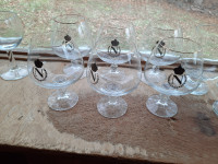 Baccarat N Crown Napoleon Cognac Glasses, Set of 6