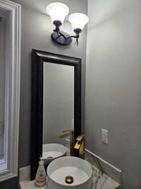 Vanity Mirror and Light Combo