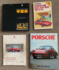 Various Porsche  vehicle books, 928, 944, 911