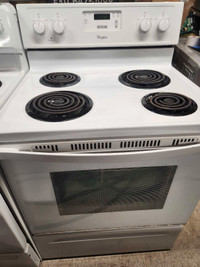 Several white coil top electric stoves 200.00 each. 