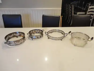 Silver Plate & Chrome Hot Bowl Trivet Rings for Dutch Oven Bowls, View more