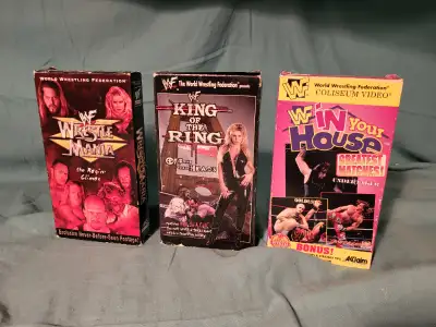 3 vhs wwf wrestling lutte lutteurs, View more