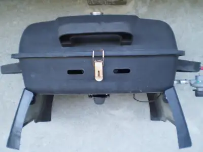 MASTER Chef Portable Tabletop Single-Burner Propane Gas BBQ Grill with Folding Legs Model 085-3602-8...