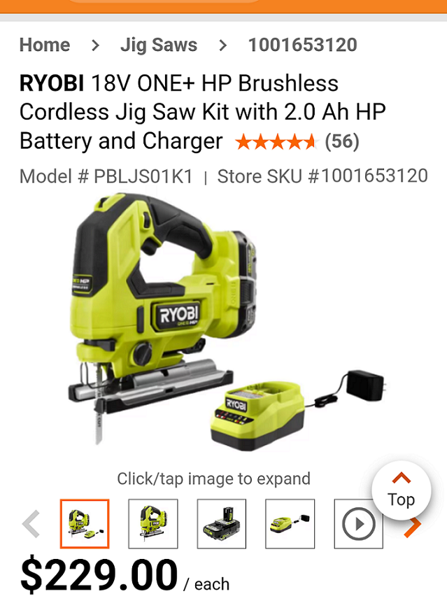 Ryobi 18V HP Brushless Jig Saw Kit With Battery & Charger | New! in Other in Oakville / Halton Region - Image 9