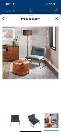 Industrial accent chair