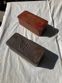 Antique Implement tool boxes