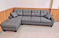 "Fabric 4-Seater Sofa with Easy Delivery and Setup"