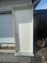 32 solid wood exterior door with frame 