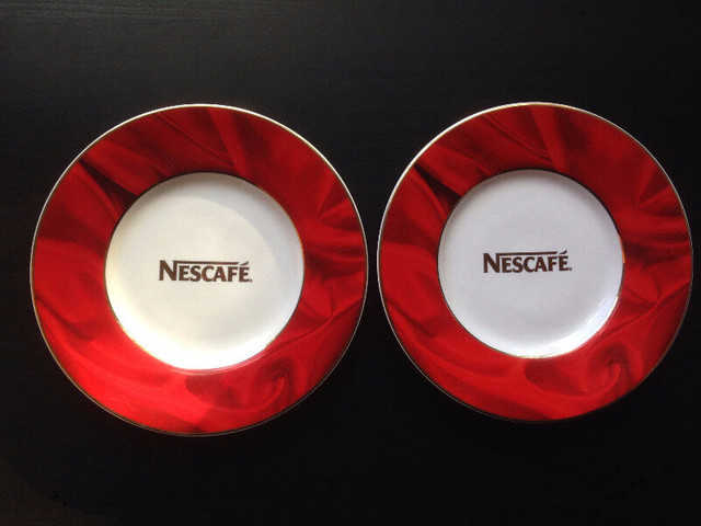 Reduced -Pair of NESCAFE logo plates 6in diameter. in Arts & Collectibles in Hamilton