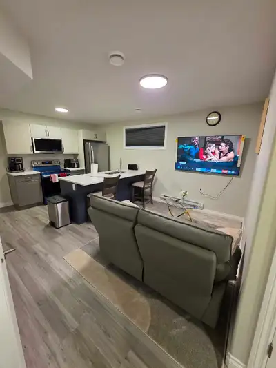 Newly built Cozy and stylish fully furnished legal basement. All furniture and appliances are new an...
