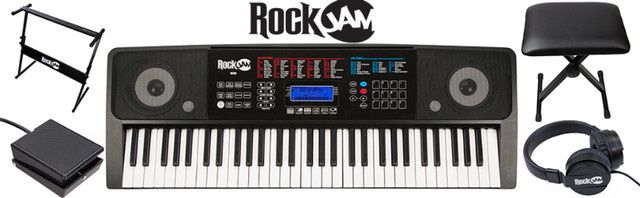 RockJam 61 Key Keyboard Piano With Touch Display Kit in Pianos & Keyboards in Hamilton - Image 2