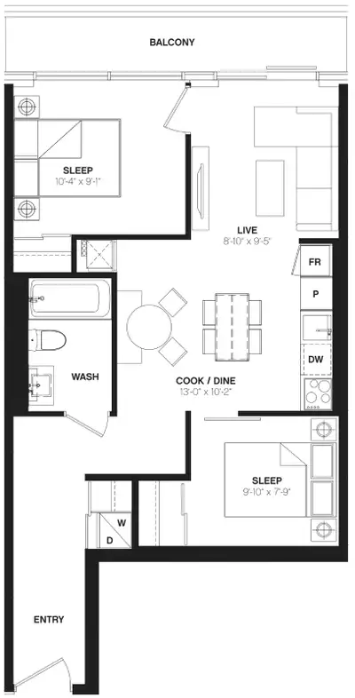 Private room in a beautiful Yonge & Eg Condo
