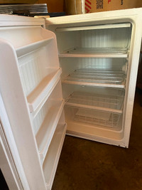 Woods small upright freezer with coils on every shelf