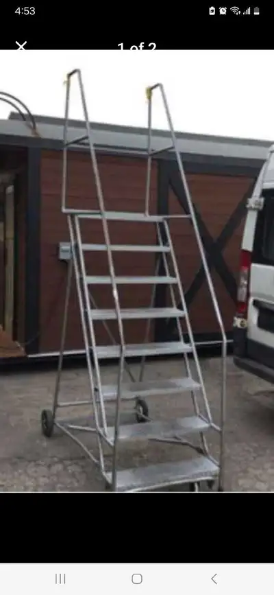 Grey commerical step ladder!!Save $$$, View more