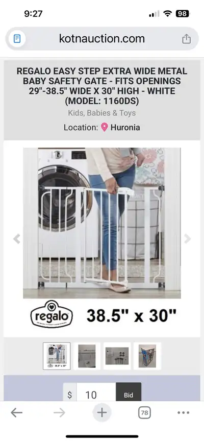 REGALO EASY-STEP METAL WALK-THROUGH SAFETY GATE , View more