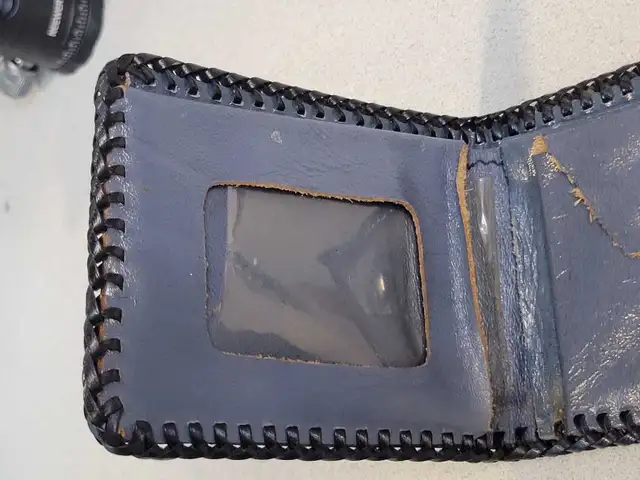 Classic handmade leather Western wallet. 64959977248129124