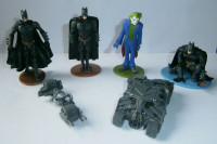 The Dark Knight die cast figures: Batman, Joker, Batmobile