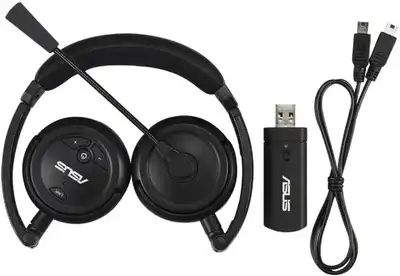 USB wireless stereo headset with adjustable mic, View more