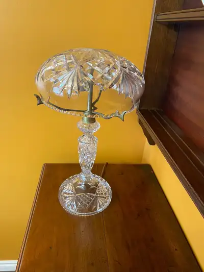 Antique Crystal Table Lamp, View more