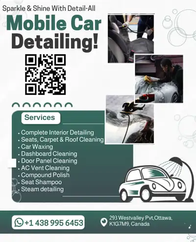 Interior Deep Clean:A comprehensive interior refresh that includes thorough vacuuming, stain treatme...